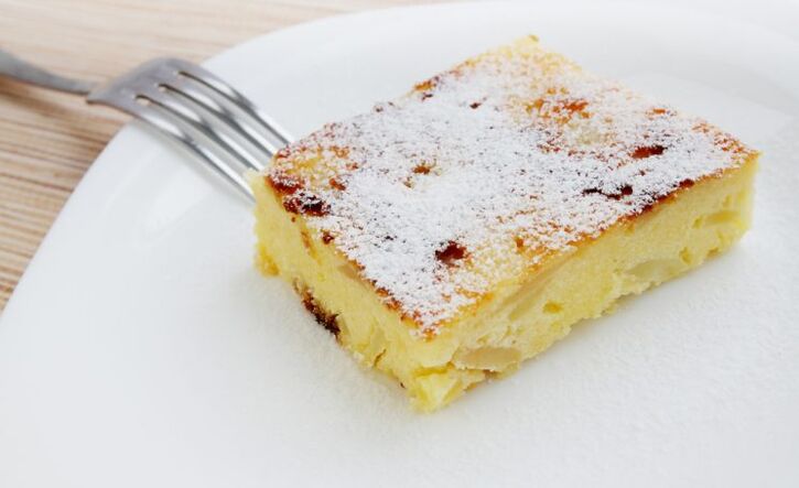Apfelquark-Auflauf ein köstliches Dessert auf der Gicht-Diät-Speisekarte